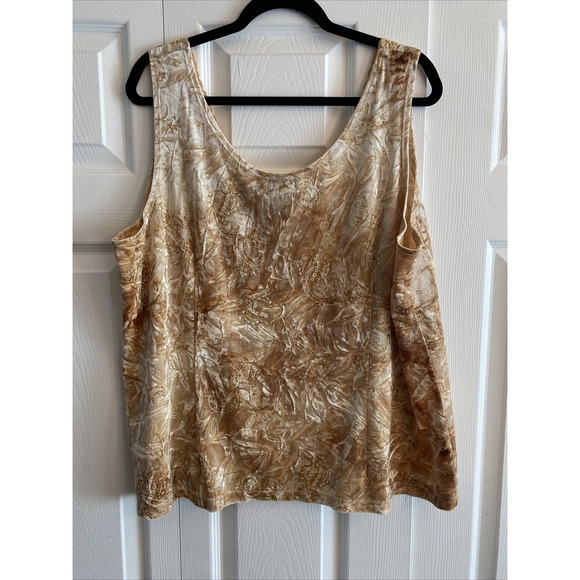 NY Collection Women's Y2K Velour Glitter Lace Babydoll Tank size 3X Fairy Velvet - Picture 7 of 9